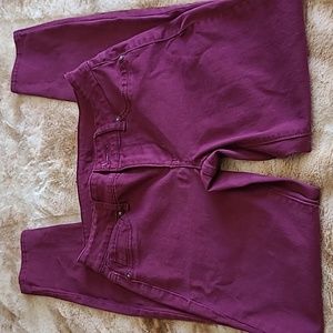 Maurices Burgundy skinny jeans
